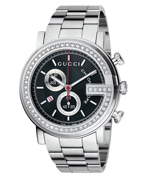 precio de reloj gucci hombre|men's gucci watch diamond bezel.